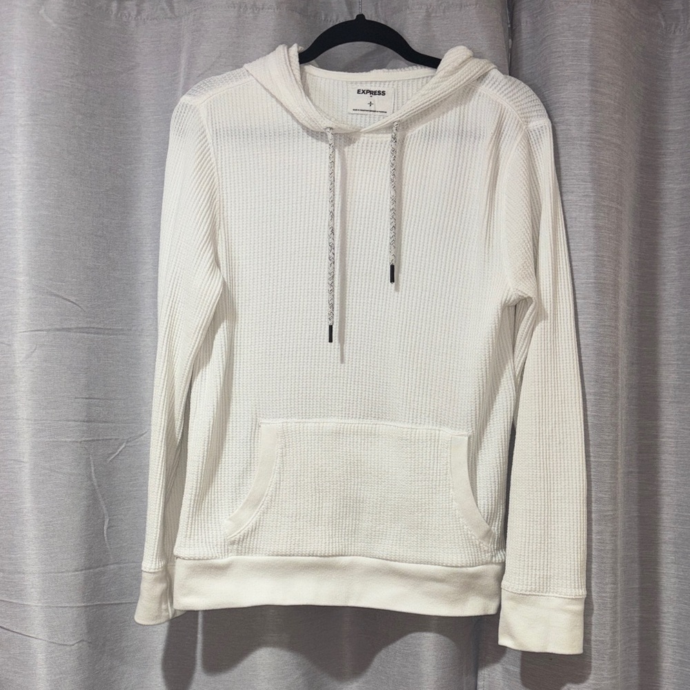 Express Women's Cream Hoodie Sweater